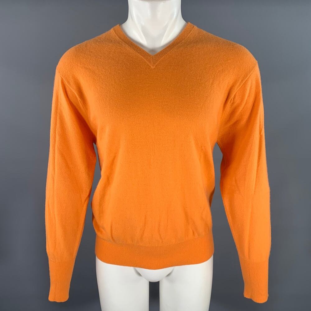 N.PEAL Size L Knitted Cashmere V-Neck Sweater
